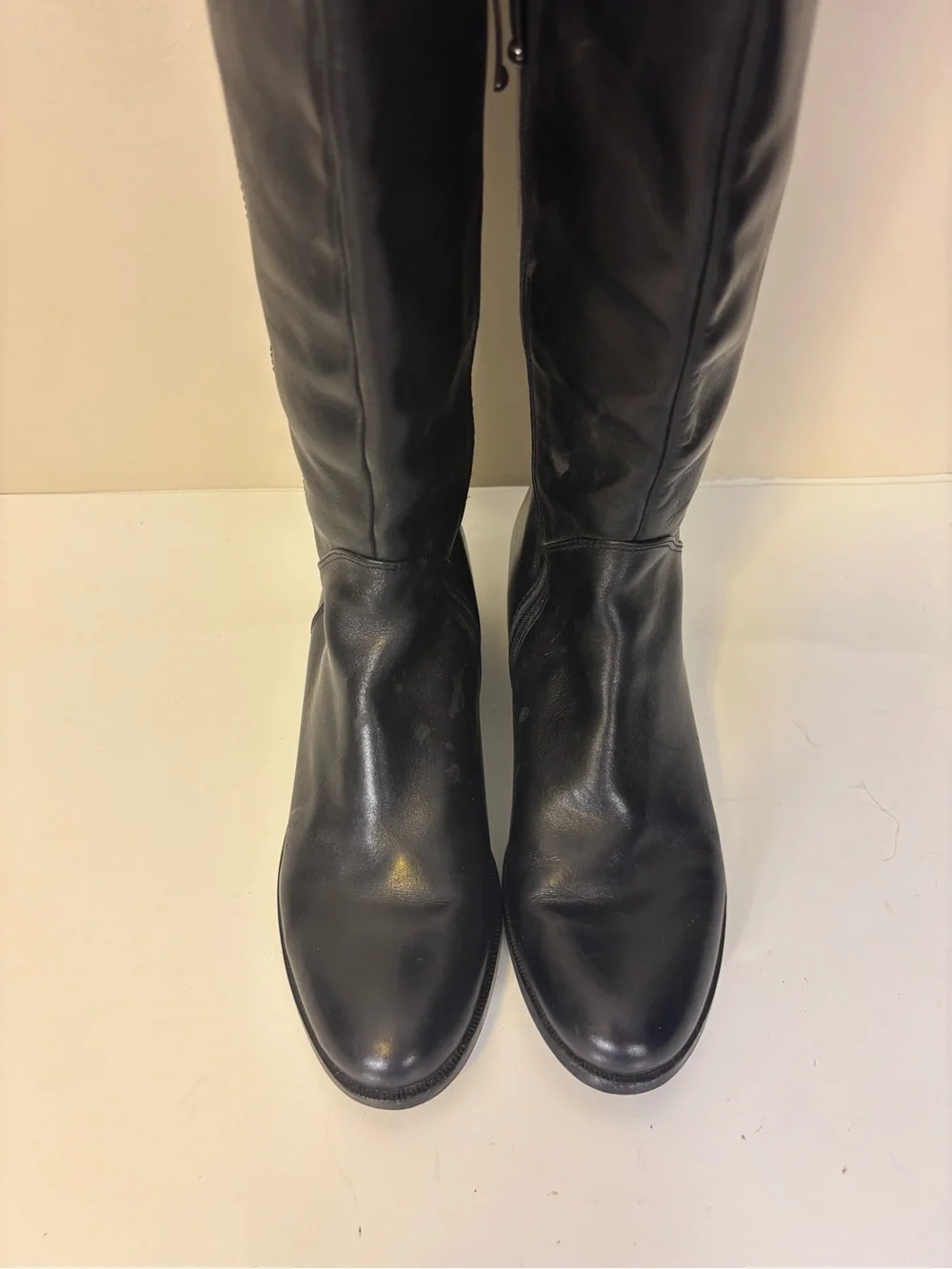 Via Spiga Black Leather Over-the-Knee Riding Boots 8